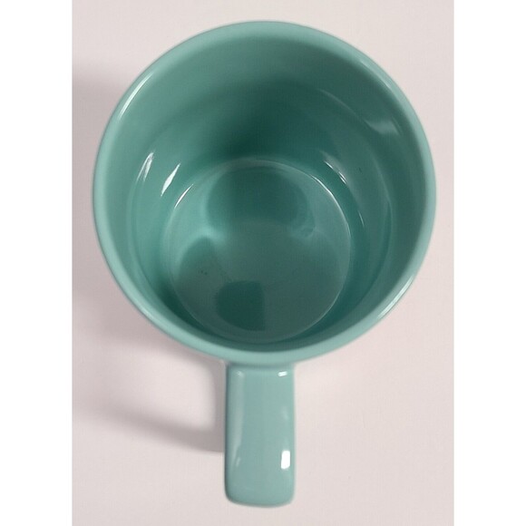 Starbucks 12 fl oz Ceramic Coffee Mug Teal Pink Red Green Wave Silver Foil - Picture 5 of 6